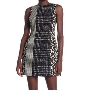 Alice + Olivia Black White Clyde Pattern Mix
Wool Blend Dress Size10( br…